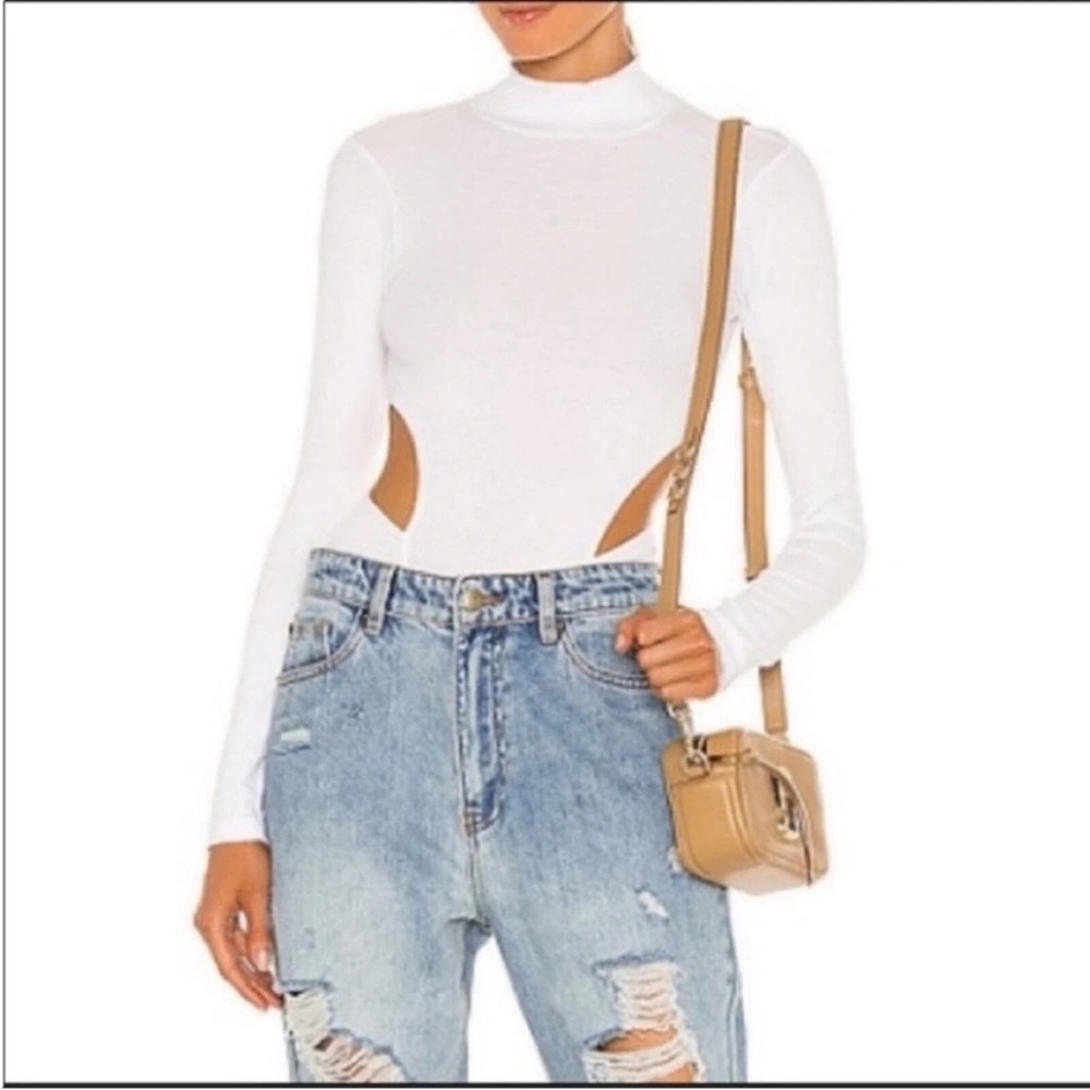 LNA REVOLVE White Cutout Bodysuit